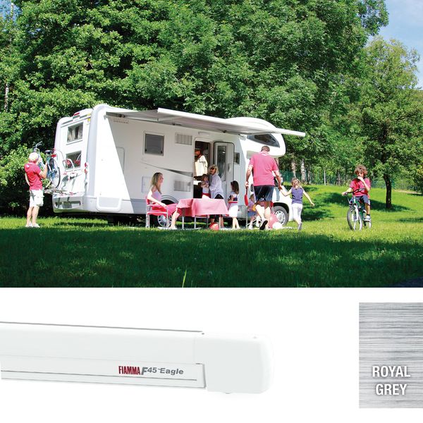Auvent Fiamma F45 Eagle 400 Blanc Polaire - Gris Royal
