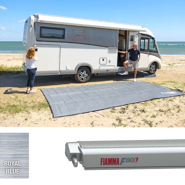 Fiamma F80L 600 Auvent Titane - Bleu Royal