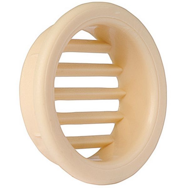 Grille d'aération ronde 32 mm ivoire