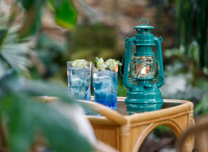 Feuerhand Baby Special 276 Hurricane Lantern - Teal Blue