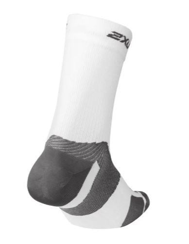 2XU Unisex Vectr Ultralight Crew Socks - White/Grey