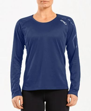 2XU Womens BSR Active L/S Tee - Navy