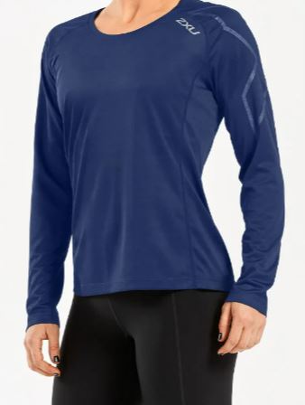2XU Womens BSR Active L/S Tee - Navy