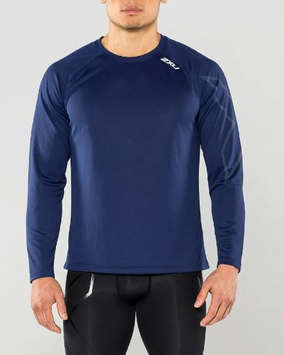 2XU Mens BSR Active L/S Tee - Navy