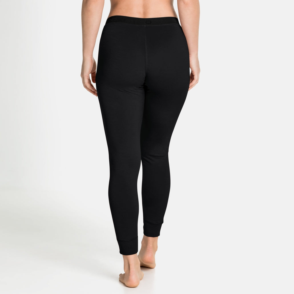 Odlo Damen NATURAL 100% MERINO WARM Baselayer-Hose – Schwarz