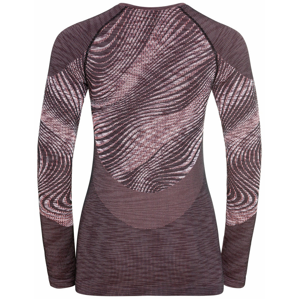 Odlo Damen The Blackcomb ECO Langarm-Basisschicht-Oberteil – Siesta Space Dye