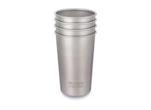 Klean Kanteen Steel Cup 473ml - 4 Pack - Brushed Stainless