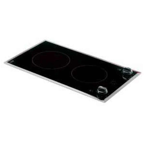 Plaque de cuisson céramique 2 zones avec commande rotative 230V