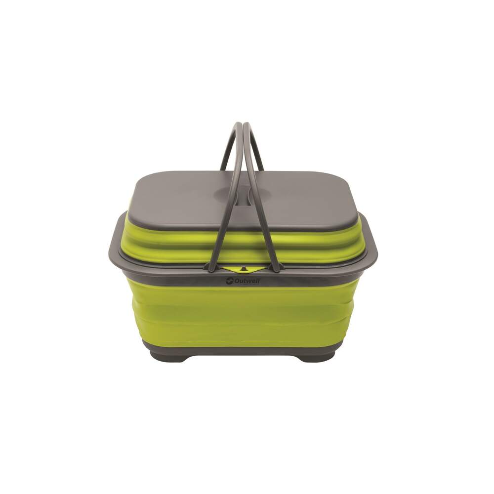 Base de lavage Outwell Collaps avec poignée et couvercle – Vert lime