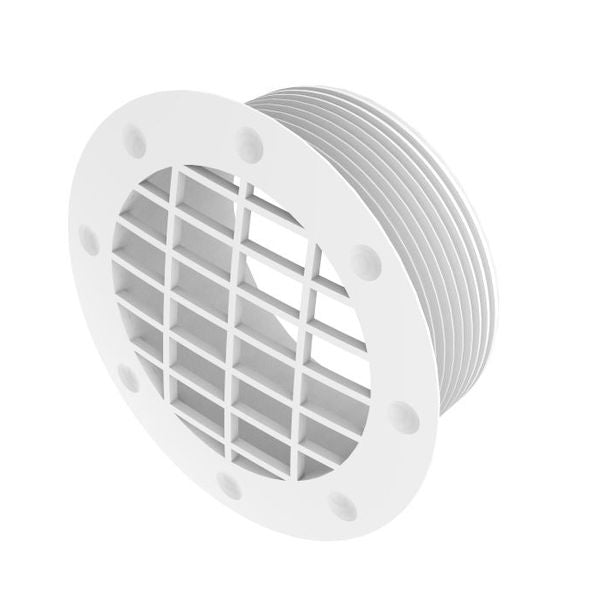 Raccord de conduit Whale 65 mm, ventilation fixe, blanc