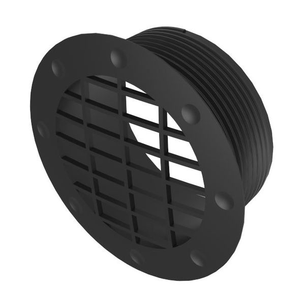 Raccord de conduit Whale 65 mm, ventilation fixe, noir