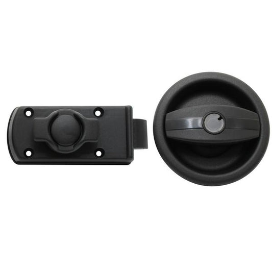 Serrure de porte Zadi noire main droite