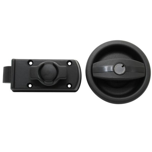 Serrure de porte Zadi noire main gauche
