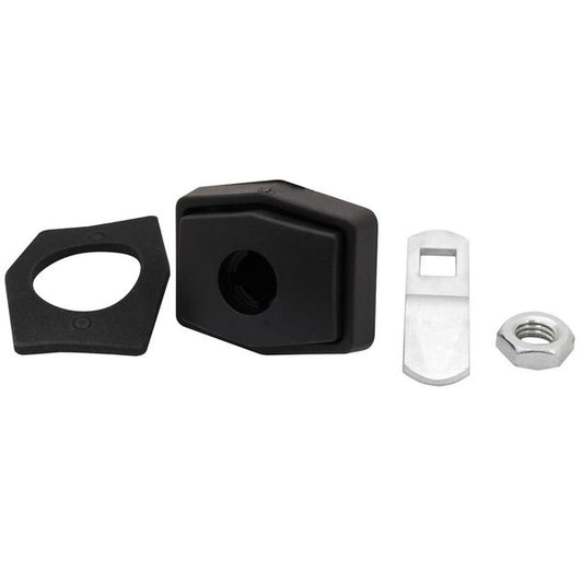 Serrure à pousser rectangulaire Zadi en noir