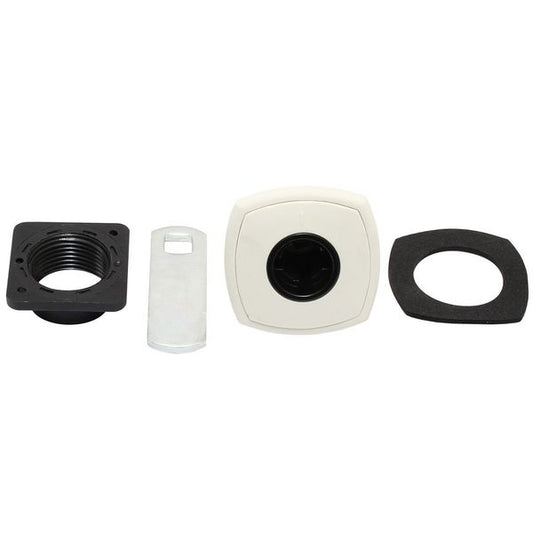 Serrure à Poussoir Carrée Zadi Blanc