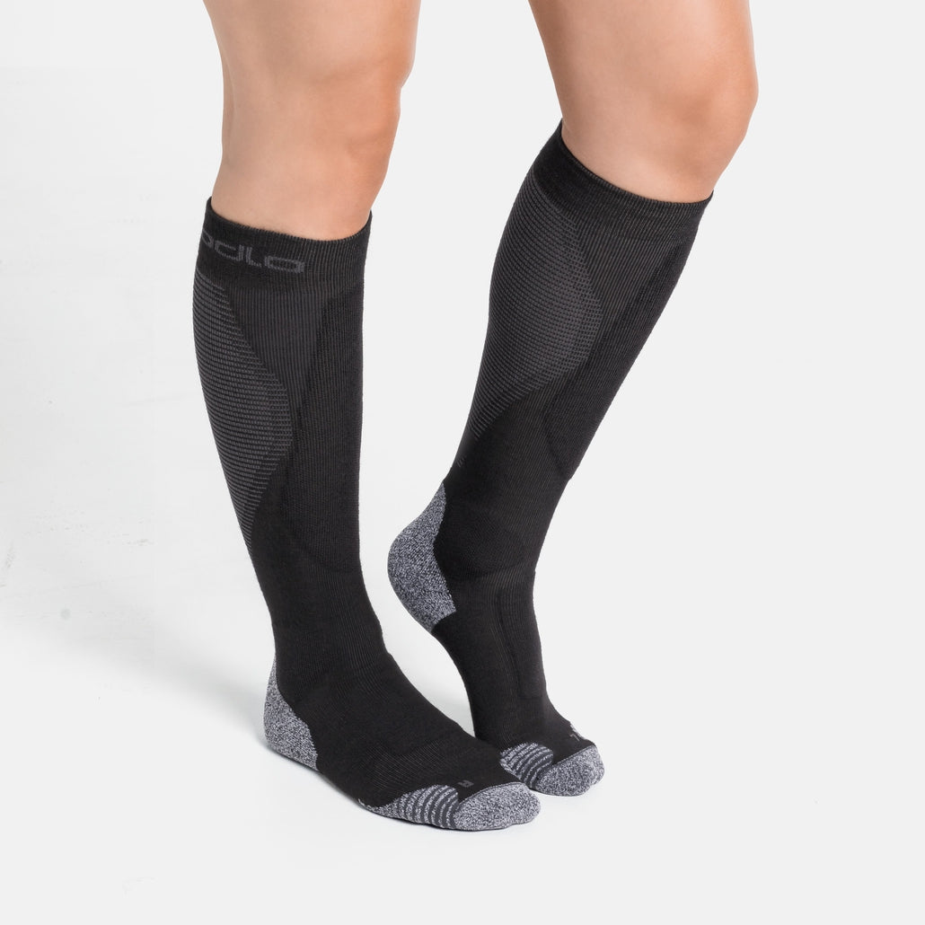 Odlo Unisex ACTIVE WARM PRO Ski Socks - Graphite Grey