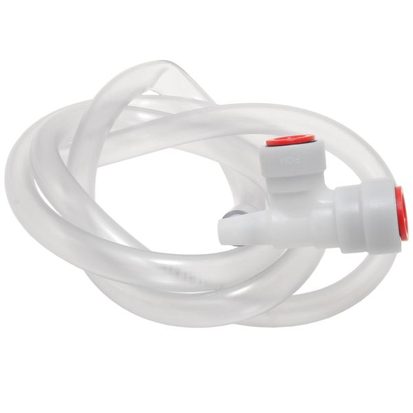 Raccord coudé blanc JGS avec extrémité rouge (34020-64000)