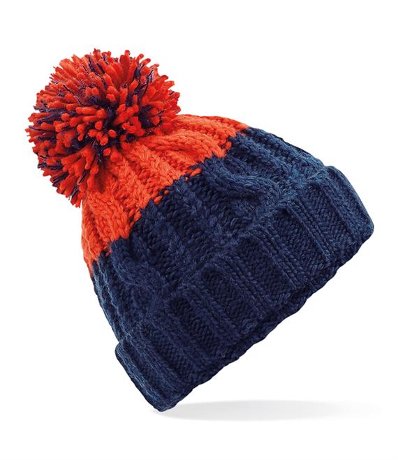 Beechfield APRES Beanie - Navy/Fire Red