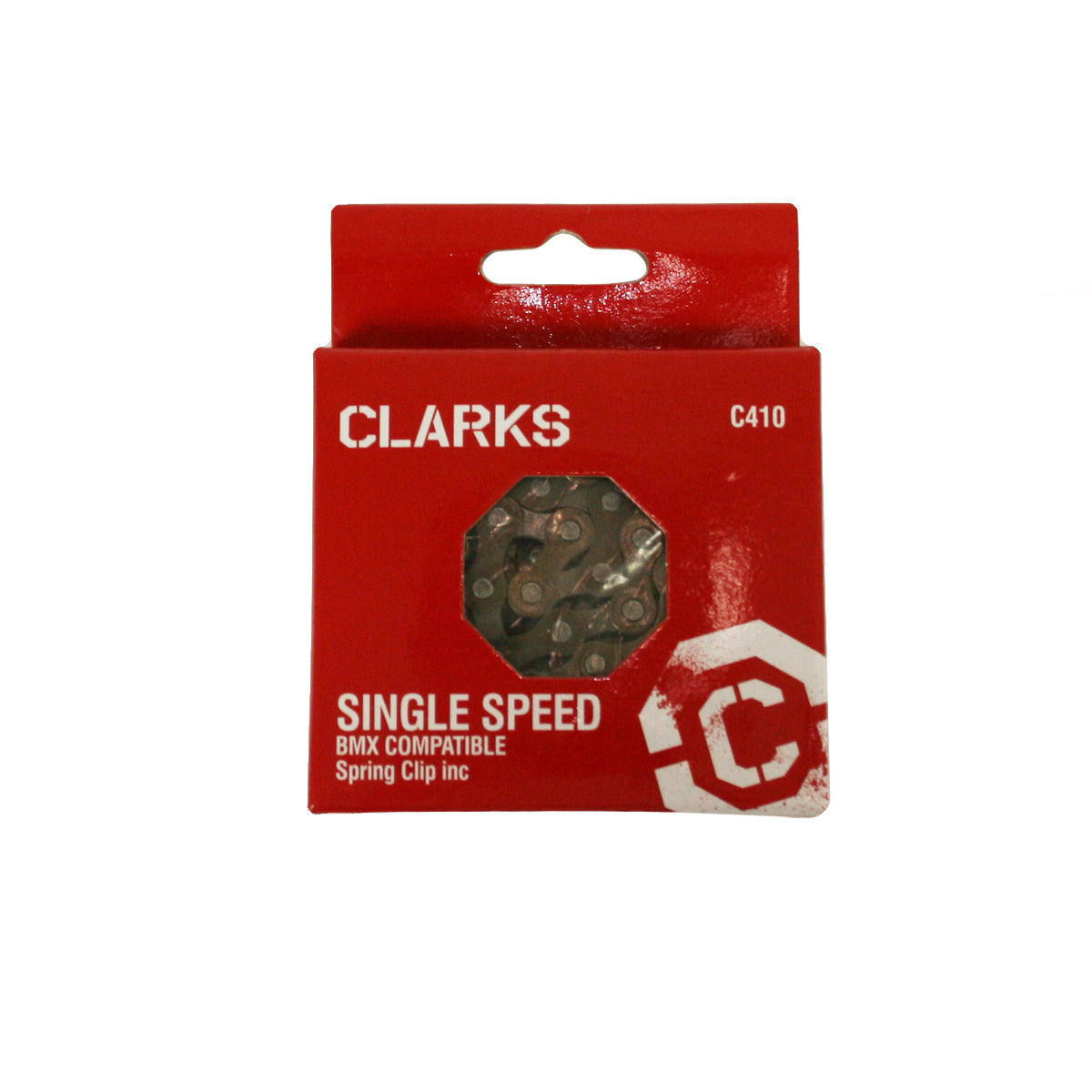 CLARKS BMX/FREESTYLE/FIXIE/TRACK SINGLE SPEED KETTE 1/2X1/8 X112 LINKS FEDERCLIP INC.