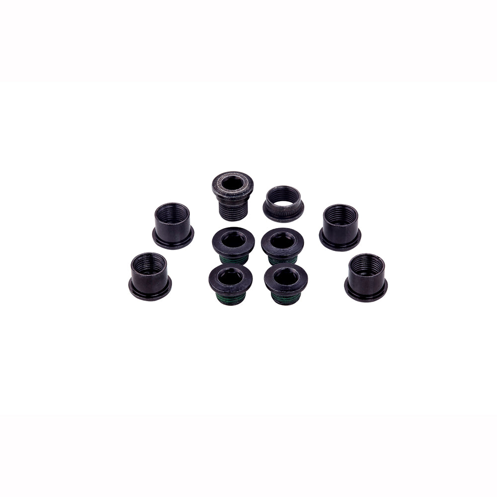 SRAM RECHANGE - KIT DE VIS DE PLATEAU DE MANIVELLE ROUGE QUARQ VIS CACHÉES 5 BRAS ACIER NOIR