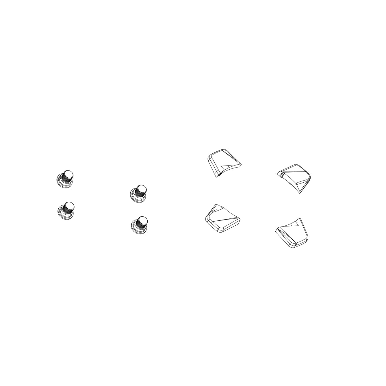 RECHANGE SRAM - KIT DE VIS DE PLATEAU DE MANIVELLE XX1 4 BRAS ALUMINIUM GRIS ZEPHYR