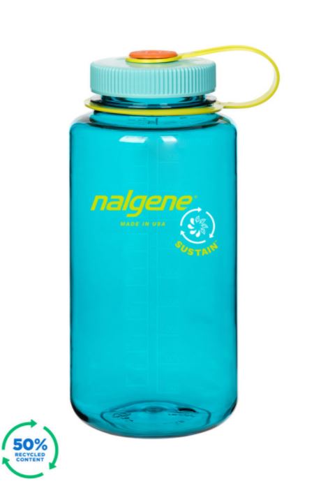 NALGENE 32oz / 1 Litre Wide Mouth Tritan Sustain - CERULEAN
