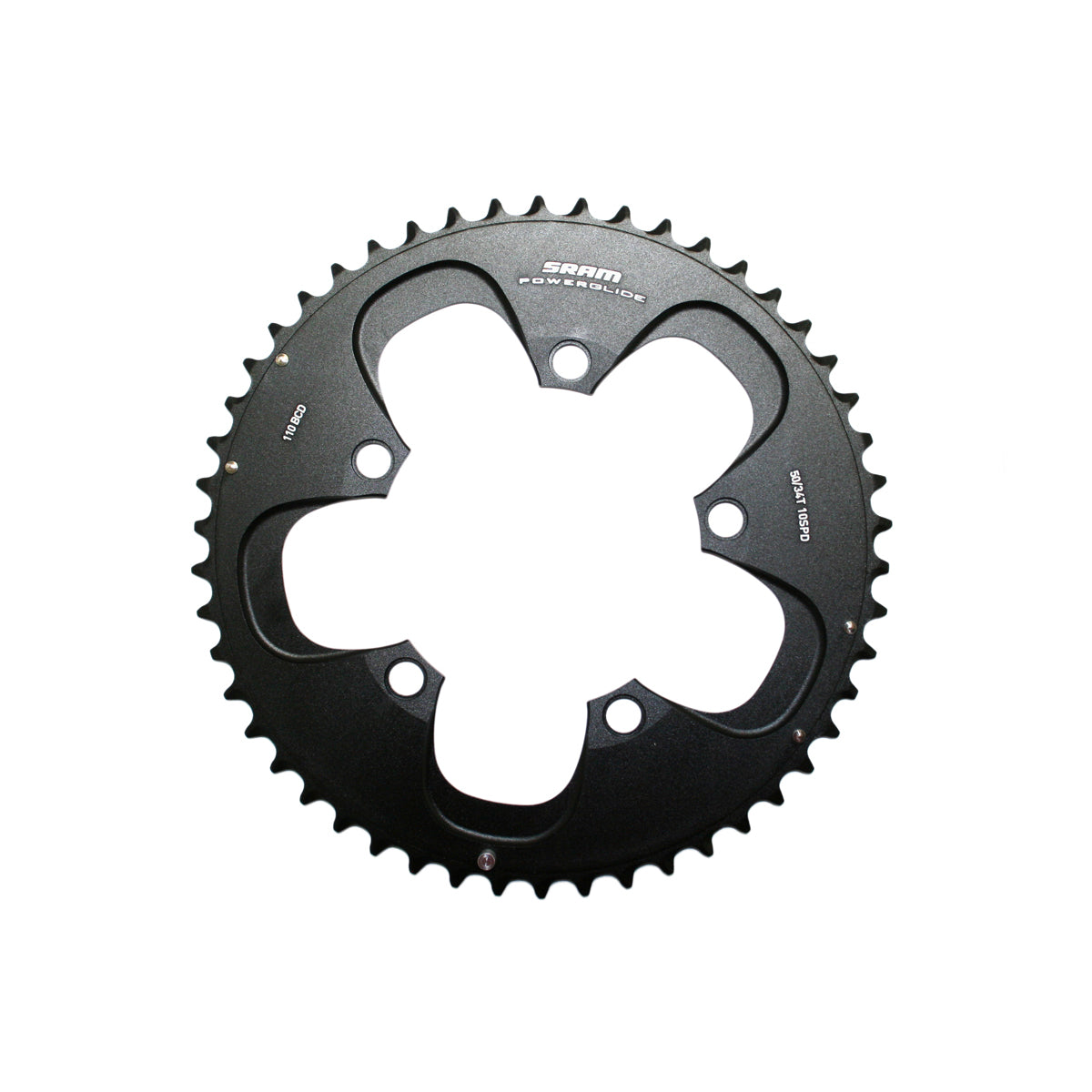 SRAM KETTENRING ROAD ROT 50Z S1 110 ALUM 4MM SCHWARZ(50-34)