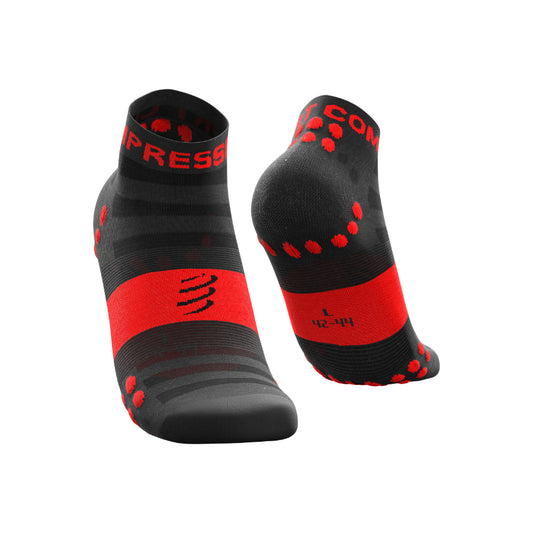 COMPRESSPORT PRO RACING SOCKS V3.0 ULTRALIGHT RUN LOW - BLACK/RED