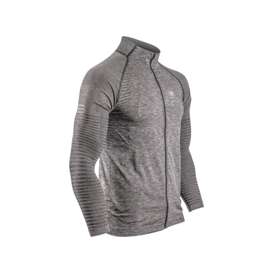 COMPRESSPORT SEAMLESS ZIP SWEATSHIRT - GREY MELANGE