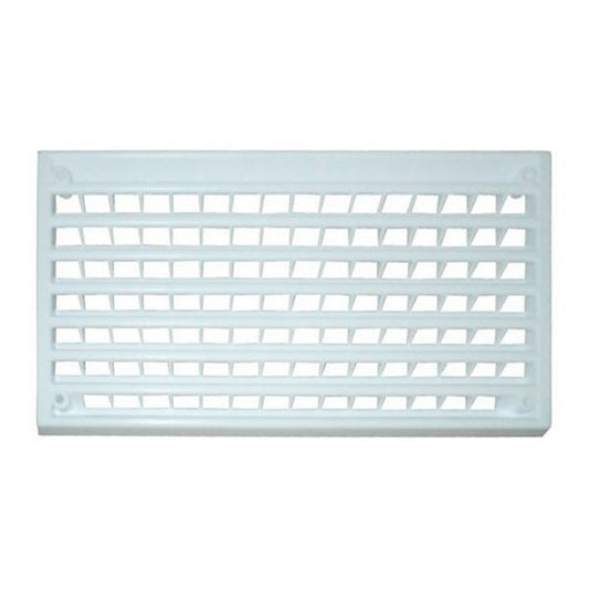 Entlüftungsöffnung 6-3/4" x 3-1/2" weißer Kunststoff