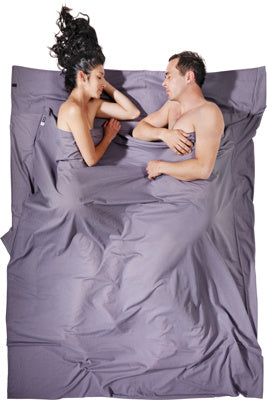 Insect Shield® en coton égyptien
Drap de Voyage Double - Gris Éléphant