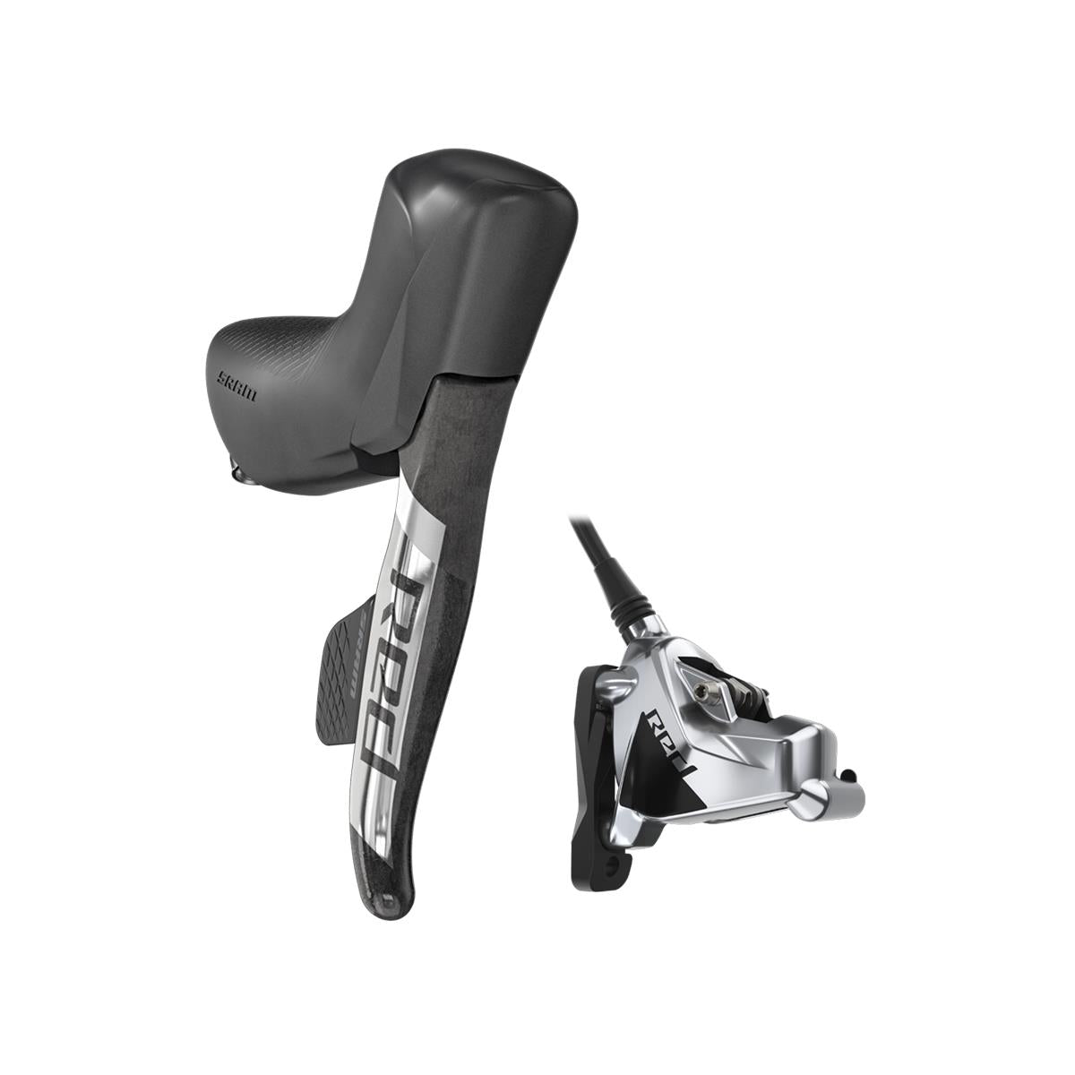 SRAM SHIFT/HYDRAULIC DISC BRAKE RED ETAP AXS D1 STEALTHAMAJIG CONNECTED FRONT BRAKE/RIGHT SHIFT 950MM W/ FLAT MOUNT 20MM TI HARDWARE 2 PIECE CALIPER (ROTOR & BRACKET SOLD SEPARATELY)