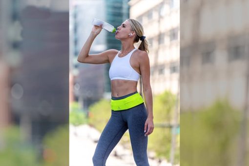 Bouteille d'eau FlipBelt Arc Blanc/Vert 6oz