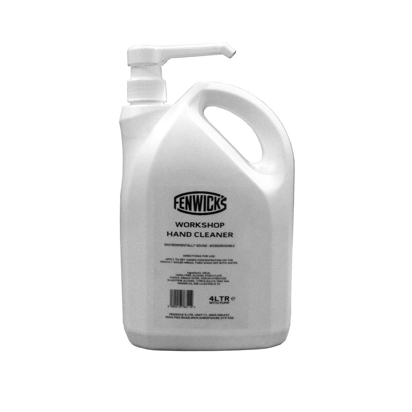 FENWICKS WORKSHOP NETTOYANT À MAINS 5 LITRES AVEC POMPE
