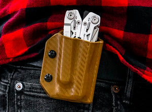 Gaine Kydex Clip & Carry : Gerber Suspension NXT - Fibre de carbone marron