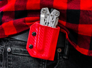 Gaine Kydex Clip & Carry : Gerber Suspension NXT - Fibre de carbone rouge