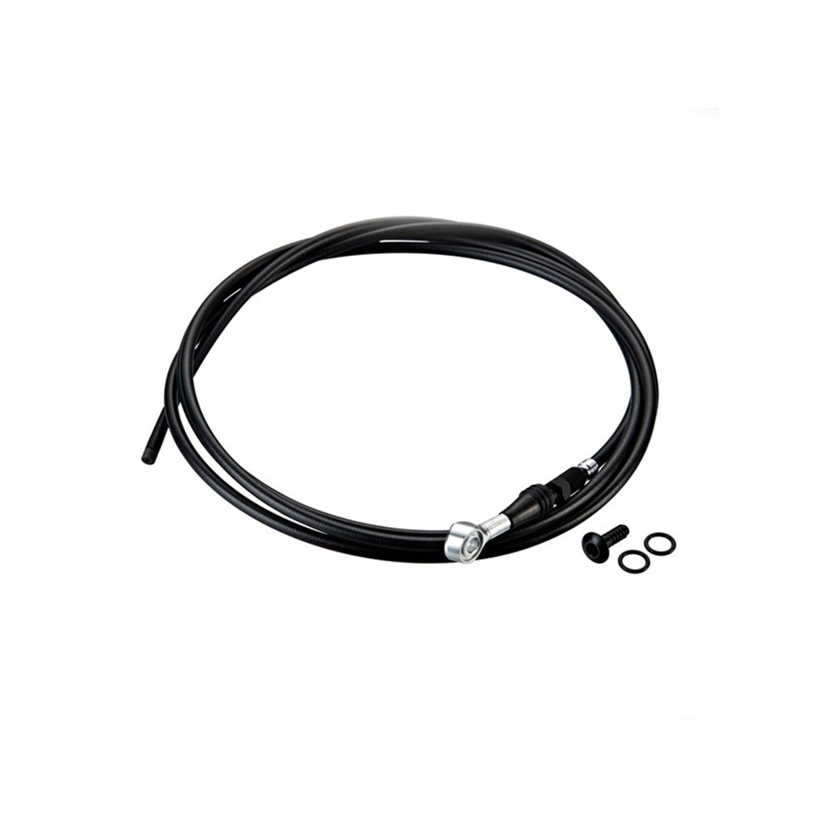SRAM SCHEIBENBREMSE HYDRAULIKSCHLAUCH-KIT SRAM ROAD SCHWARZ 2000 MM (INKLUSIVE BREMSSATTELBANJO UND ANSCHLÜSSE) – FLACH MONTIERTE BREMSSÄTTEL: ROT/FORCE/RIVAL/APEX