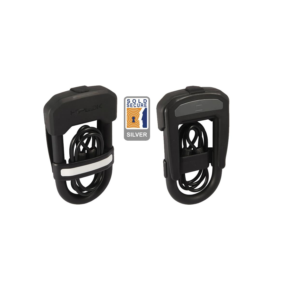 HIPLOK DC D LOCK 13MM X 14 X 7CM ACIER TREMPÉ + CABLE 5MM X 0.9M + SUPPORT CABLE (ARGENT VENDU SECURISE)