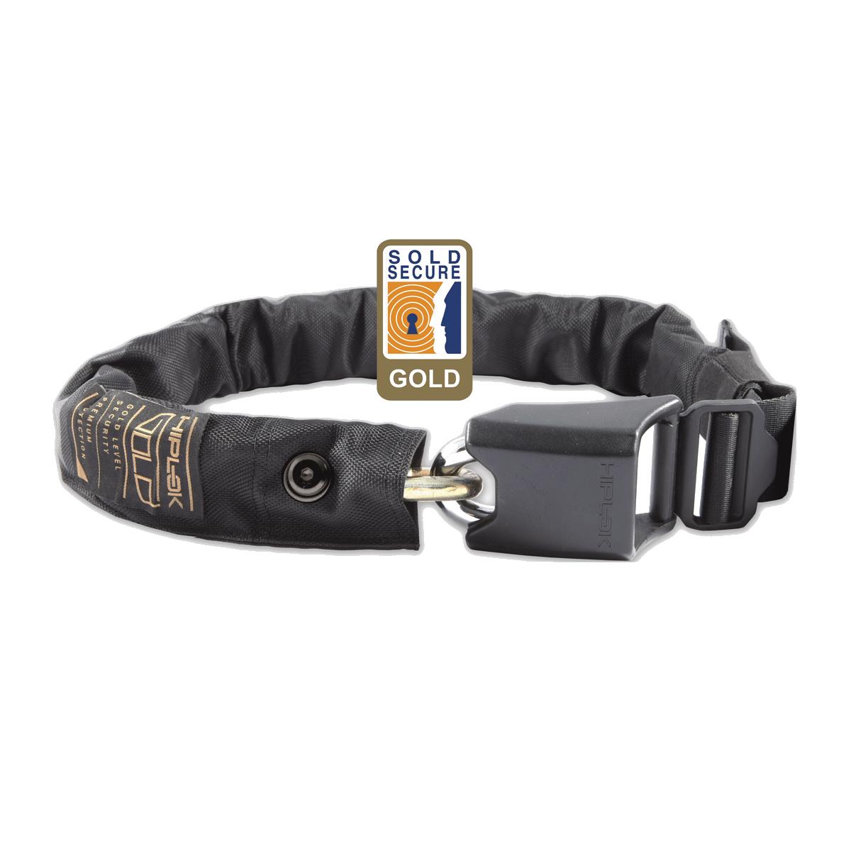 HIPLOK GOLD PORTABLE CHAÎNE ANTIVOL 10MM X 85CM - TAILLE 24-44 POUCES (OR VENDU SÉCURISÉ)