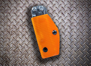 Gaine Kydex Clip & Carry : Leatherman Skeletool - Fibre de carbone orange