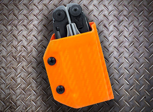 Étui Kydex Clip & Carry : Leatherman Surge - Fibre de carbone orange