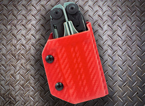 Étui Kydex Clip & Carry : Leatherman Surge - Fibre de carbone rouge