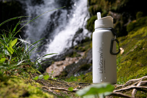 LifeStraw Go Stainless Steel 700ml Filter Bottle -White