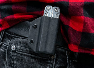Gaine Kydex Clip & Carry : Leatherman Wingman / Sidekick / Rebar / Rev - Noir