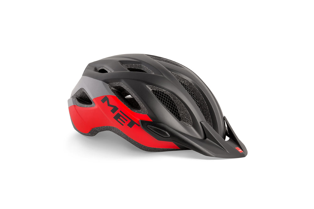 MET CROSSOVER BLACK & RED MATT