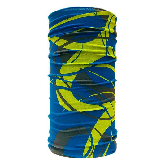 FITLETIC MULTI-SCHAL/HALSGAITER – TÜRKIS/LIME/GRAU/SWIRLS