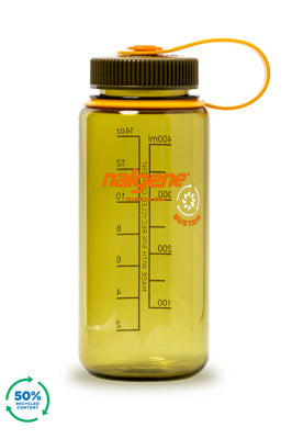 Bouteille Sustain à goulot large de 0,5 L de Nalgene - Olive