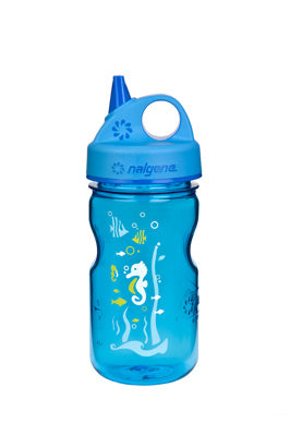 Bouteille Grip-N-Gulp pour enfants de Nalgene - Bleu