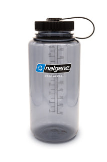 Bouteille Nalgene Sustain à goulot large de 1 litre - Grise avec bouchon noir