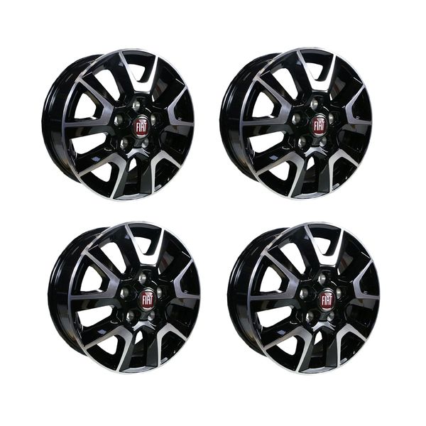 AG Automotive Light Alloy Trim Set Black Silver 16 Inch